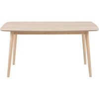 Table à manger rectangulaire - NAGANO - Placage chêne huilé blanchi - Style scandinave - L 150 x l 80 cm