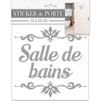 Sticker decoratif de porte SALLE DE BAINS