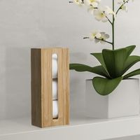 Rangement Papier Toilette en Bambou - SILUMEN - 15x15x36 cm - Design minimaliste et élégant