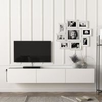 Meuble TV Vihti 180 x 31 x 30 cm blanc
