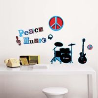 Sticker mural Peace & Music
