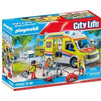 PLAYMOBIL - 71202 - City Action Les Secouristes - Ambulance avec effets lumineux et sonore