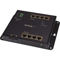 StarTech.com Switch Gigabit Ethernet gere a 8 ports PoE+ avec 2 connexions SFP - Fixation murale et acces en facade (IES101GP