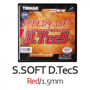 Tibhar Speedy Soft D.TecS Revêtement Rouge 2,0 mm 