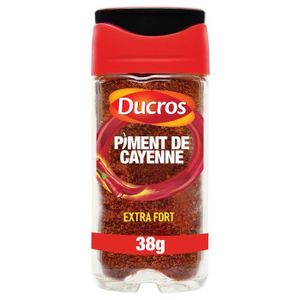 ÉPICES & HERBES LOT DE 3 - DUCROS - Piment Cayenne extra fort moulu - Epices - flacon de 38 g