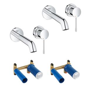 Robinet Lavabo Grohe Costa - Finition StarLight Chrome, Bec Mobile Et Mousseur