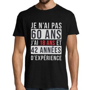 Tee shirt anniversaire 60 ans homme sales