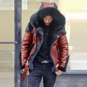 Manteau homme fourrure sale interieur