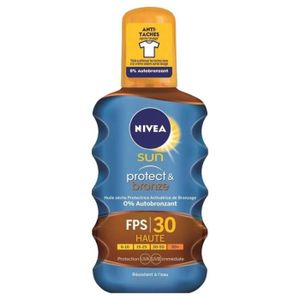 SOLAIRE CORPS VISAGE Nivea Sun Spray Protect Et Bronze FPS30 200ML (lot