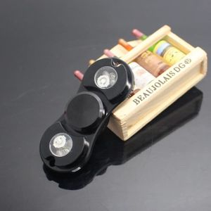 HAND SPINNER - ANTI-STRESS Hand Spinner OHP avec LED en laiton noir - Jouet d