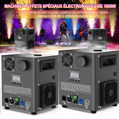 Géyser CO2 Vertical Algam Lighting Vulkan 1200 – Effet Machine Fumée, Noir, Neuf