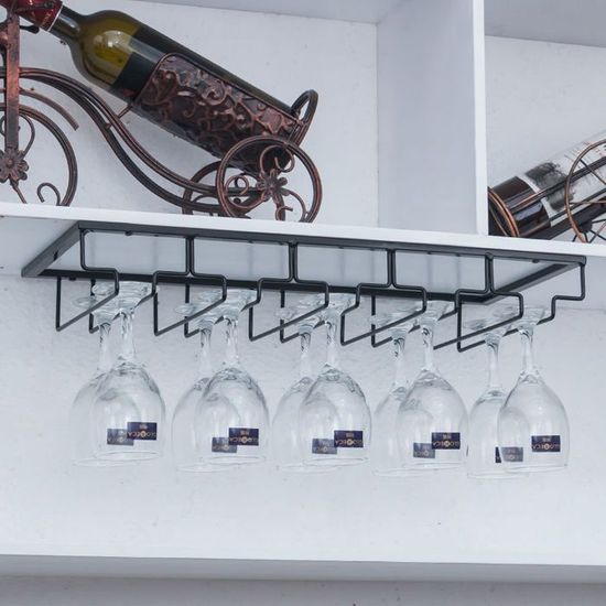 TMISHION porte-verres à vin sous l'armoire Porte-verres à vin Porte TMISHION porte-verres à vin sous l'armoire Porte-verres à vin Porte