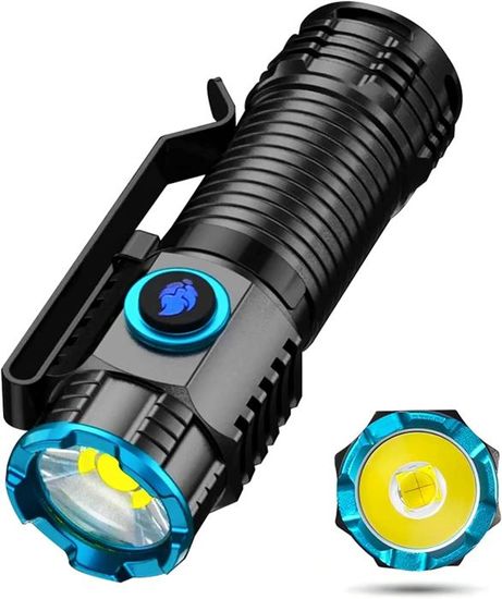 Lampe Torche LED Compacte Rechargeable – Mini, étanche, ABS