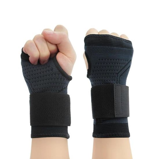 Generic Paire de Bandage élastique de poignet main réglable pour  haltérophilie à prix pas cher
