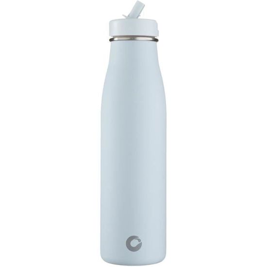 Bouteille isotherme - 500 ml - En acier inoxydable - Double paroi - Fermeture Quick Press - 12 h - 24 h - Froid (argent