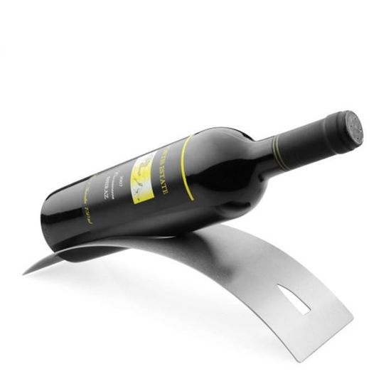 Support bouteille de vin inox - objet design - Vinokado