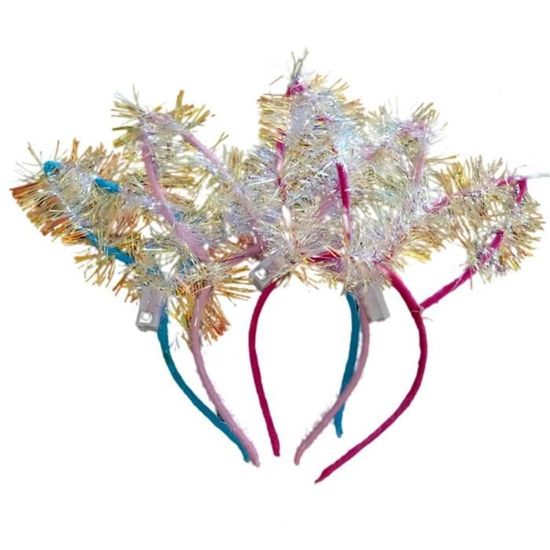 12 Bandeaux à Plumes LED - Couronne Lumineuse Pour Fête - Noël, Anniversaire, Halloween - Multicolore