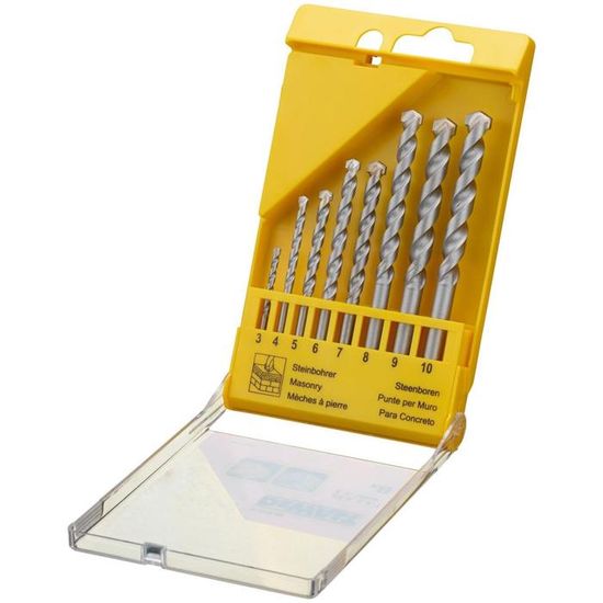 Jeu De 5 Forets Maçonnerie DEWALT DT60099 Pour Perceuse à Chocs - Extreme Impact