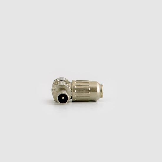 Fiche TV Coudée Mâle 9,52 Mm METRONIC 338106 - Blindée, Connexion Par Vis, Réduit L'Encombrement Derrière Le Meuble