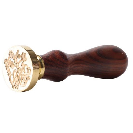 Craspire Timbre Sceau Cire Poulpe Tentacule 30mm – Cachet Vintage Laiton + Manche Bois Pour Invitations, Mariage, Cadeaux