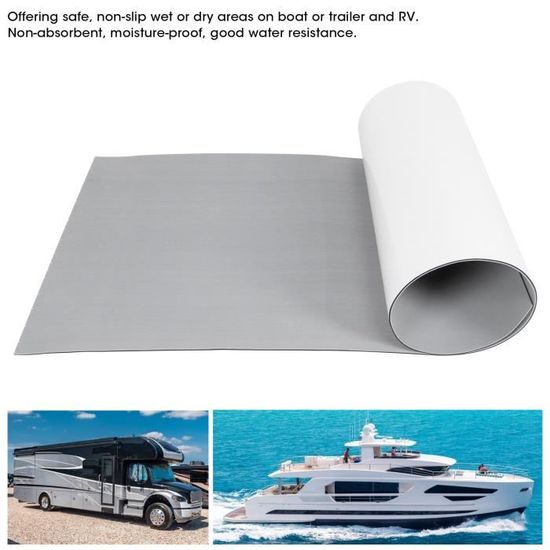 Revêtement de sol de bateau en mousse EVA - Tapis marin en teck - 119,9 x 40,9 cm - Tapis de bateau antidérapant pour bateaux, yachts, kayak, chariot de golf, camping-car, rampe