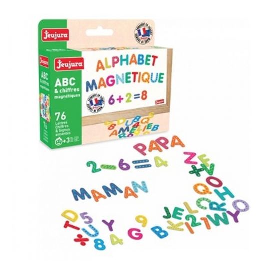 ABC Magnets Safari 60 Lettres Magnétiques Pour Tableau Et Ardoise Magnetique Scratch Jouets En Bois 5414561810643