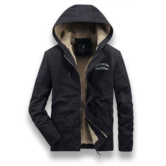 Veste D'hiver Homme En Velours Côtelé Avec Doublure Polaire - Col Montant - Coupe Décontractée - Couleur Sorbet