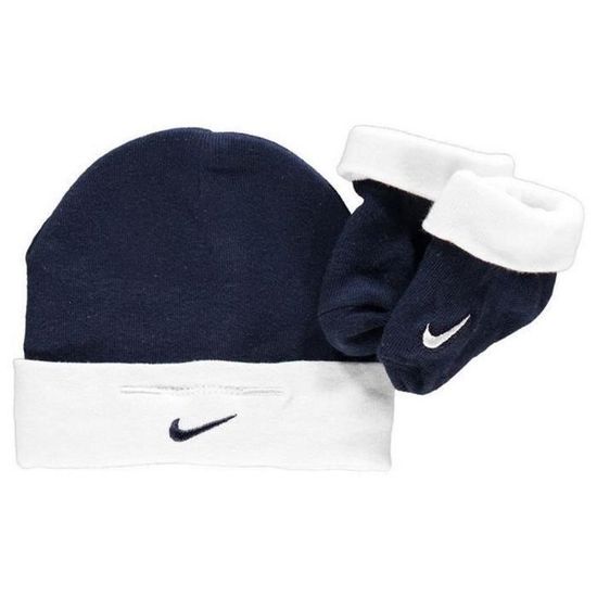 Ensemble vetements Nike Bebe Bonnet et Chaussons marine et blanc Cdiscount Puericulture Eveil bebe