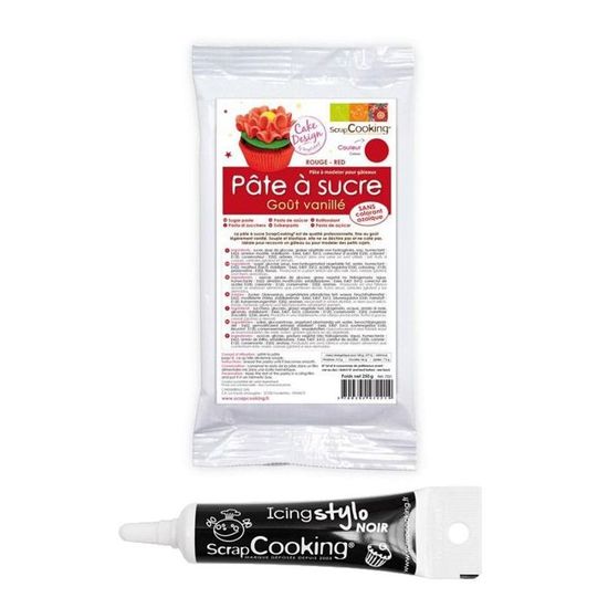 Rouleau pâte à sucre blanc - Pâte à sucre en rouleau blanc - Scrapcooking