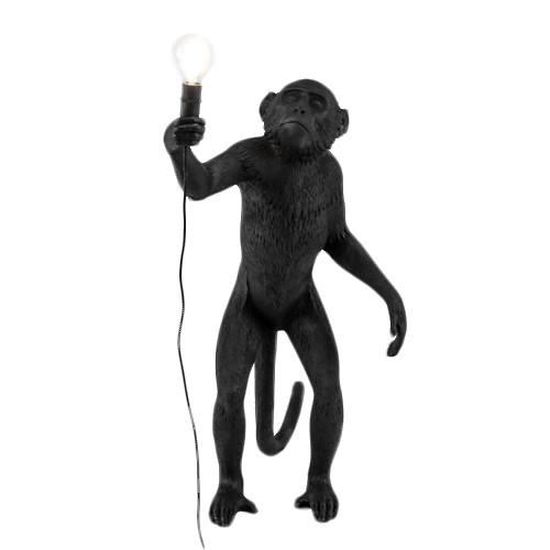 monkey lampe a poser d exterieur singe debout h54cm noir seletti designe par marcantonio raimondi malerba cdiscount maison