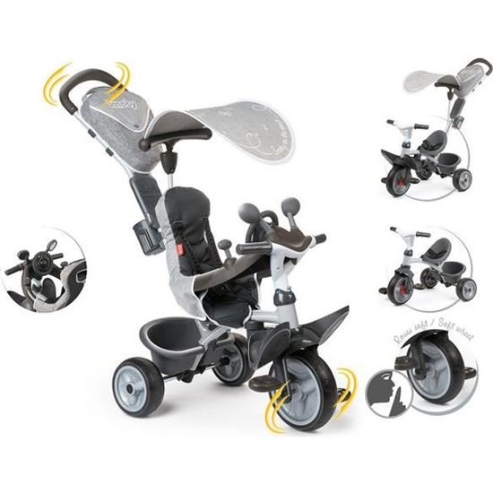 SMOBY Tricycle Evolutif Baby Driver Confort Gris Cdiscount Jeux Jouets