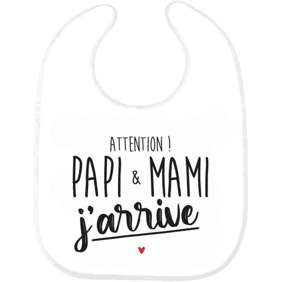 Bavoir Bébé Imprimé Citation Naissance Humour Mamie