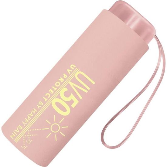 Parapluie UV50 Happy Rain - Ultra Compact 95 Cm | Protection Pluie Et Soleil - Bleu Aqua