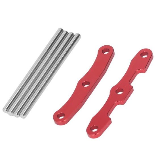 QUARKZMAN 4 Pcs Barre De Servo De Direction Cremalliere RC Liaisons En Alliage D'Aluminium Pour HSP 1/10 94123 Voiture RC Sur Route (Ton Argenté, 96mm
