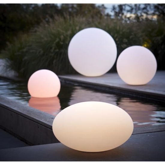 Boule Lumineuse Ronde 30 Cm Lampe De Jardin Design Achat Vente