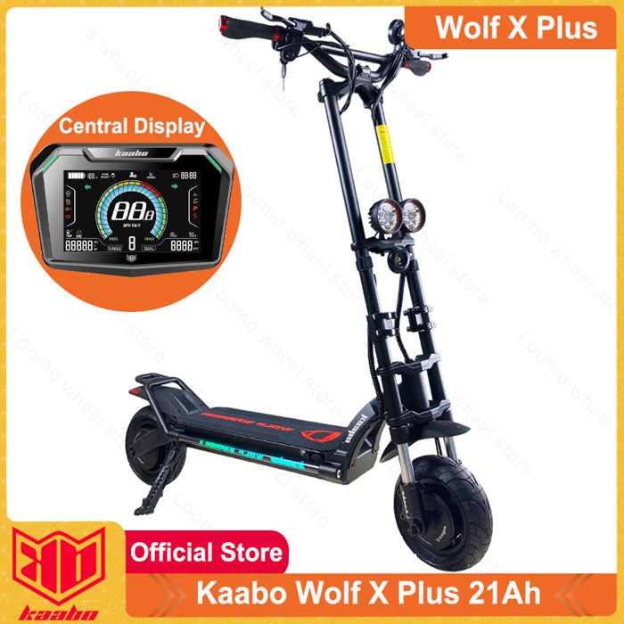 Original Kaabo Wolf Warrior X 10 pouces 60V 21AH double moteur 2200W vitesse maximale 70 km/h hors route pliable Scooter électrique