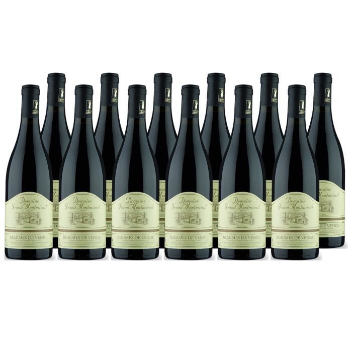 Beaumes de Venise Rouge 2017 - Lot de 12x75cl - Domaine du Grand Montmirail - Vin AOC Rouge de la Vallée du Rhône - Cépages Syrah,