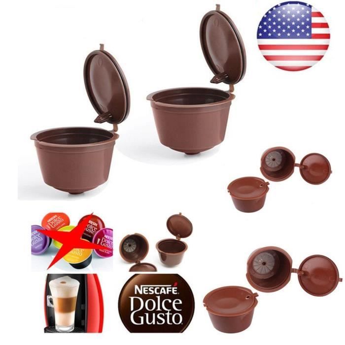 Café Capsule de café réutilisable pour tous les modèles Nescafe Dolce Gusto filtres rechargeables paniers Pod doux goût doux