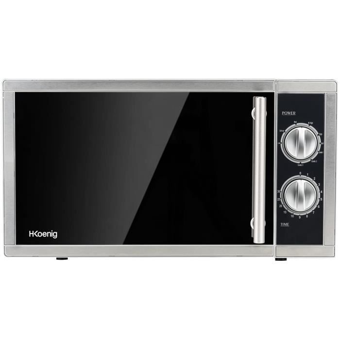 VIO7 Four Micro-Ondes Grill 2 en 1, 23L, 1000W, Compact Plateau tournant 27cm, Multifonction 9 programmes, Décongélation, Cuisson co