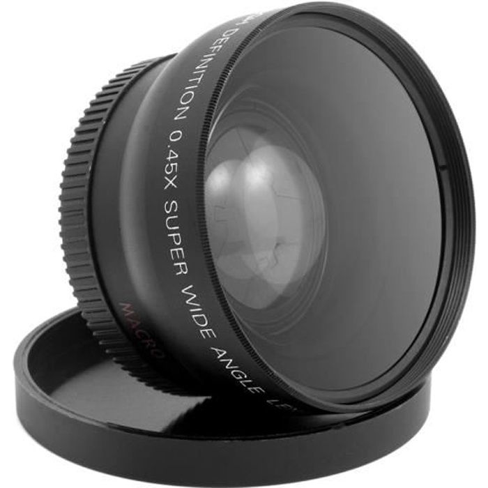 Objectif HD 52MM 0.45x Grand Angle avec Objectif Macro pour Canon Nikon Sony Pentax 52MM DSLR