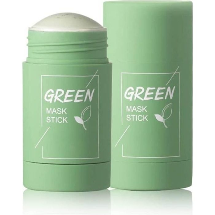 Green Tea Purifying Clay Stick Mask, Oil Control Anti-Acne Deep Cleaning Moisturizing Mask