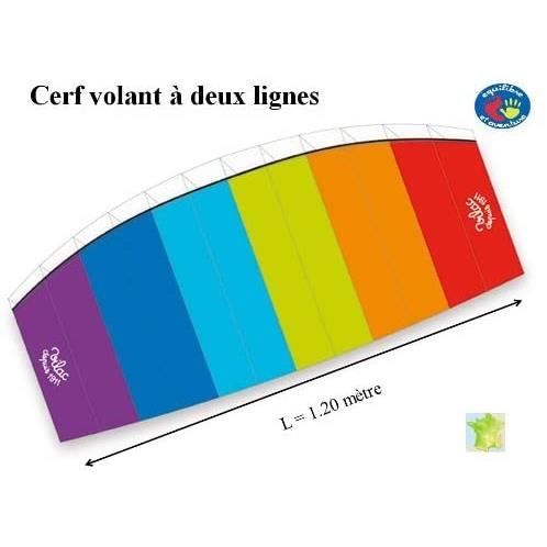 CERF VOLANT olant de traction agrave 2 lignes degraves 78 ans format parapente Vilac France616