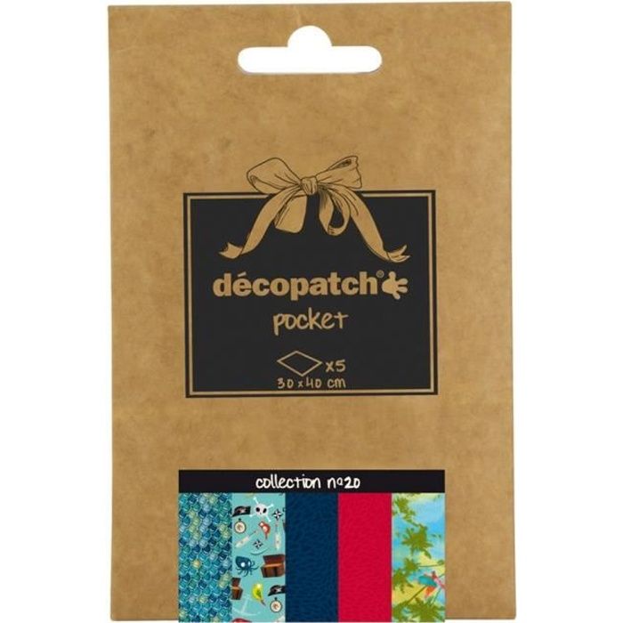Decopatch - Deco Pocket 5 feuilles 30x40cm - Collection N 20