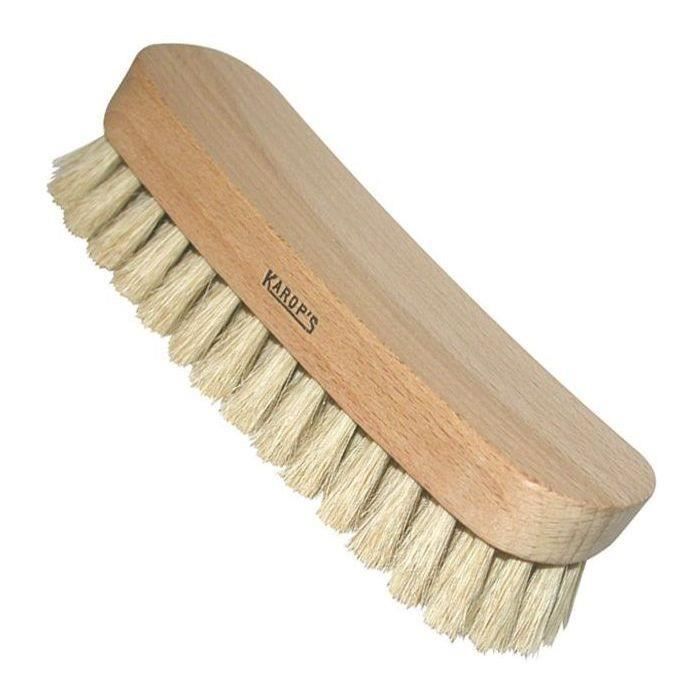 Brosse pour chaussure polissoir ciré - fibre de soie - blanc