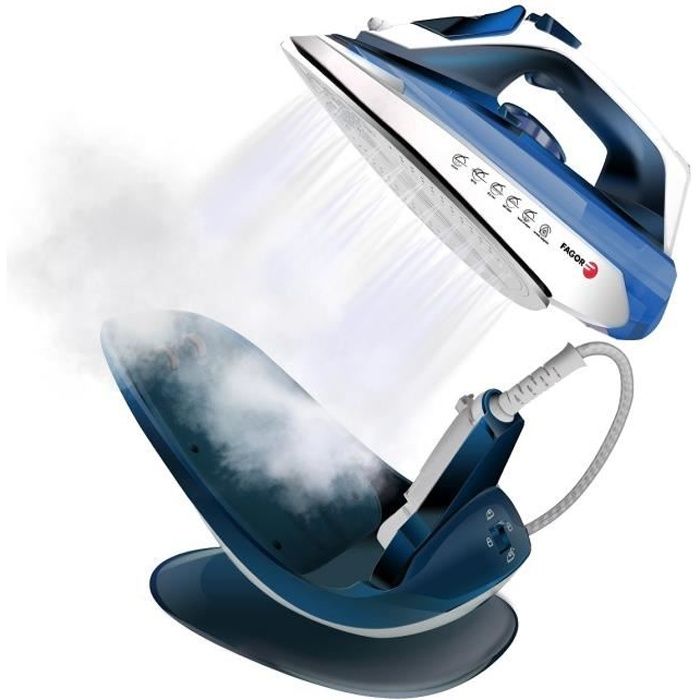 FAGOR FG202 Fer à repasser avec ou sans fil – 2200W – 240 ml – Bleu