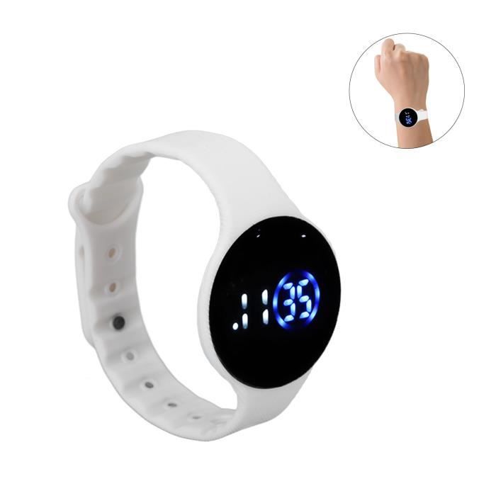 LES® Montre numérique pour enfants étanche en silicone bracelet de montre anti-rayures LED montre électronique pour les étud 117211