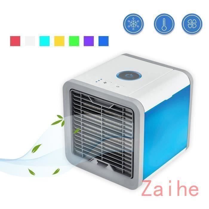 Climatiseur Mobile Silencieux GOHYO Mini Ventilateur USB Portable Humidificateur Purificateur 7 Couleurs pour Maison Bureau