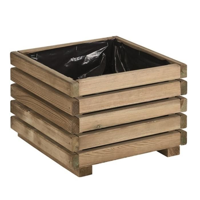 Bac à fleurs carré Küb 40 en bois