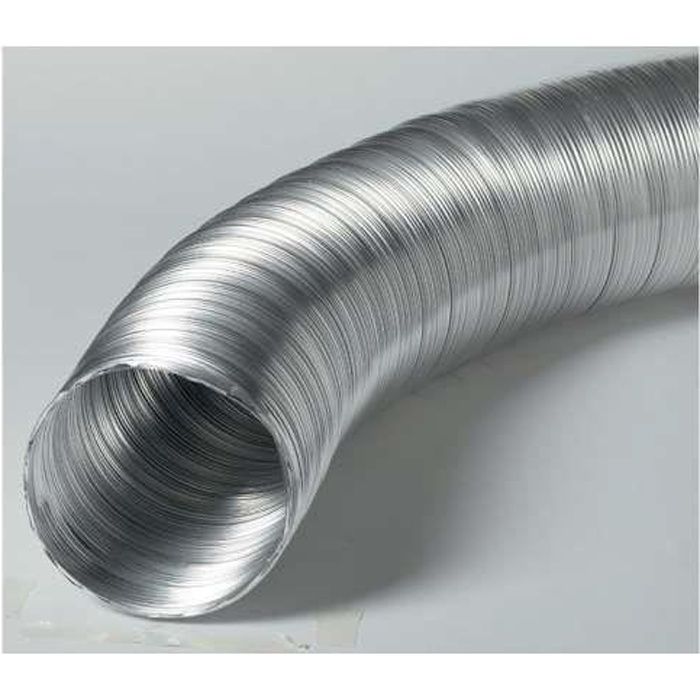 TUYAU FLEXIBLE ALUMINIUM DE TUBAGE DIAMETRE 120X126MM - LE METRE -TEN