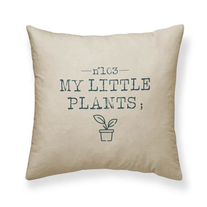 TODAY Jardin d'Hiver Coussin My Little Plants - 100% coton - 40 x 40 cm